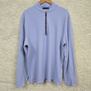 Greyson Mens XXL Quarter Zip Pullover Periwinkle Golf Performance Top